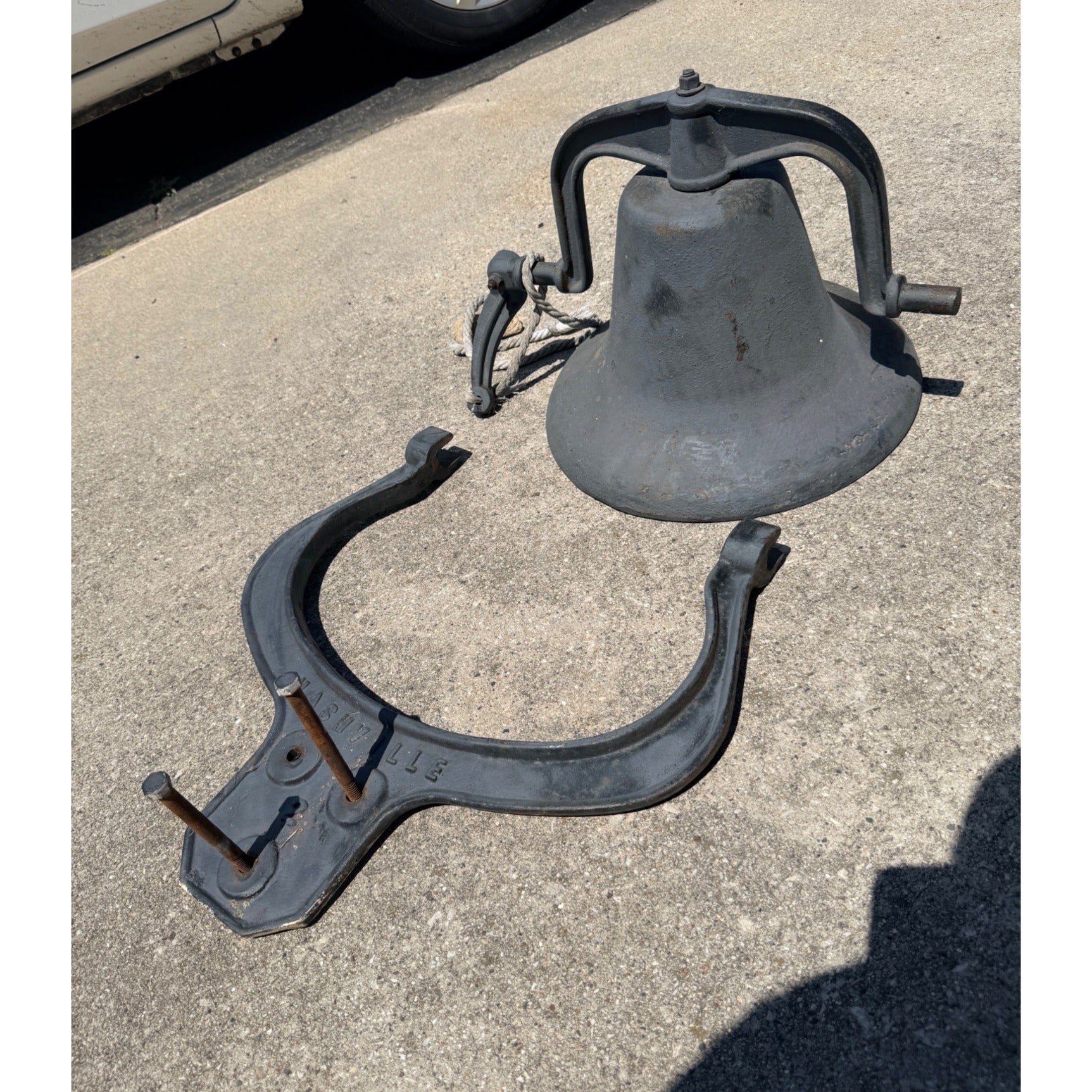 Antique Cast Iron School/Church/Farm Nashville No. 2. Bell Yoke