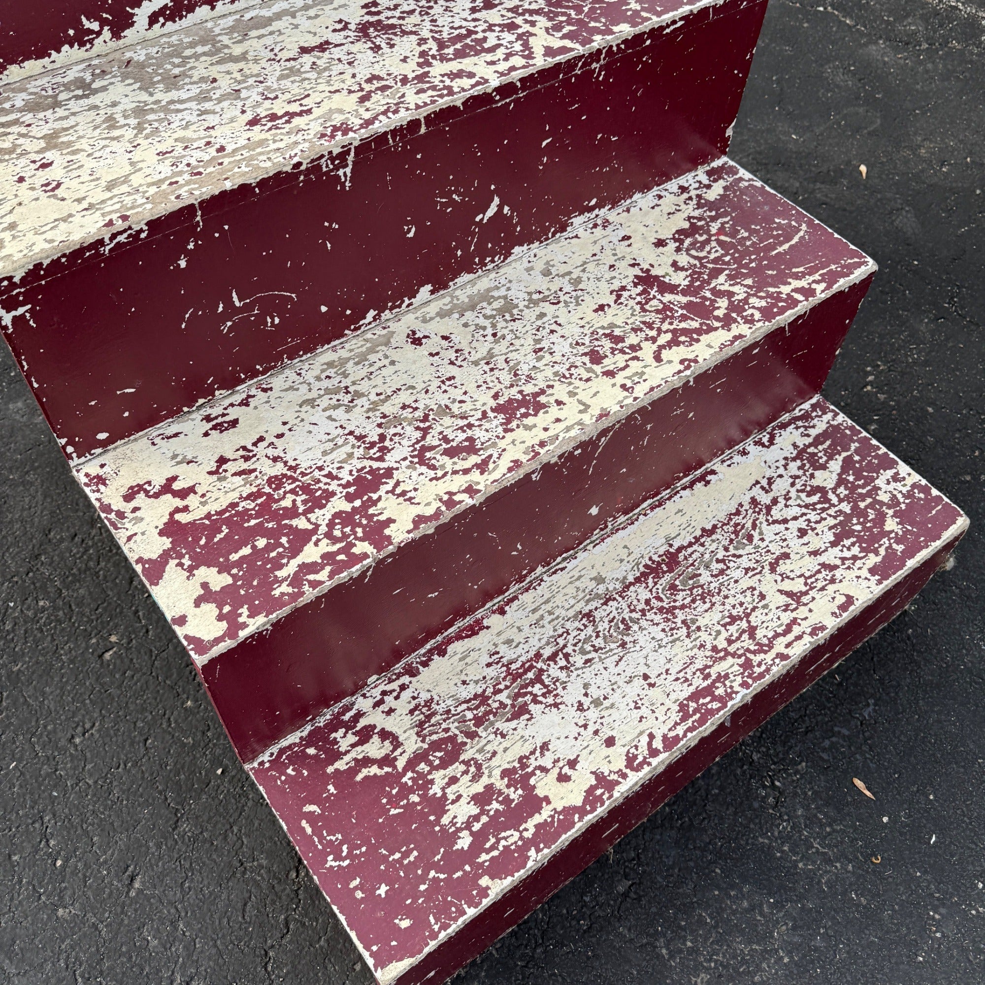 VIntage Wooden Rustic Stairs Staging Shelf Decor