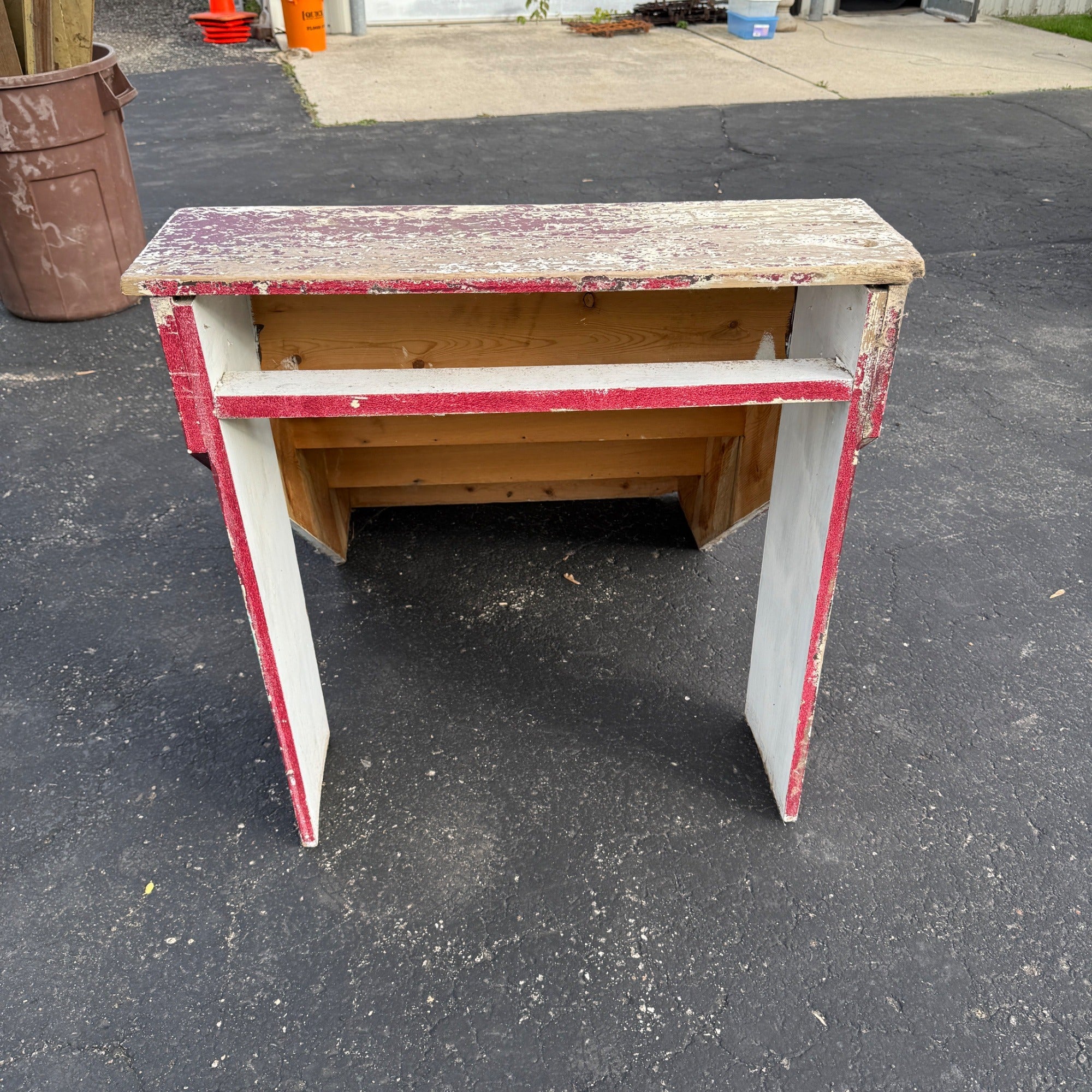 VIntage Wooden Rustic Stairs Staging Shelf Decor