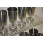 Vintage 1960s Old Hall Stainless Wine Goblets Cups MCM Robert Welch Set of (24)