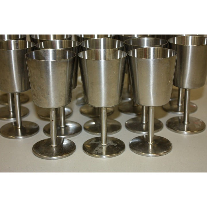 Vintage 1960s Old Hall Stainless Wine Goblets Cups MCM Robert Welch Set of (24)