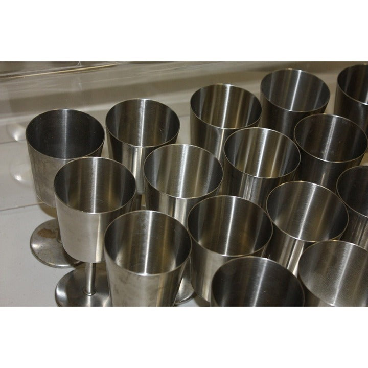 Vintage 1960s Old Hall Stainless Wine Goblets Cups MCM Robert Welch Set of (24)