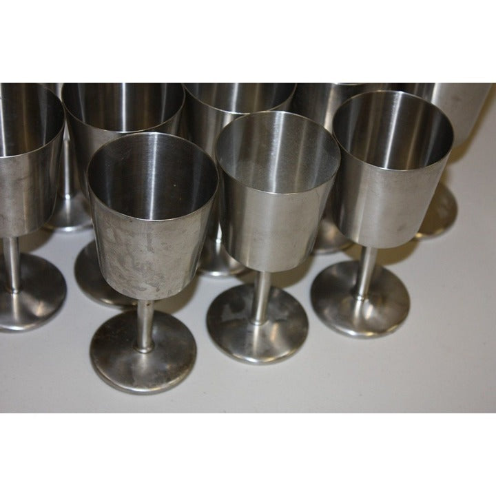 Vintage 1960s Old Hall Stainless Wine Goblets Cups MCM Robert Welch Set of (24)
