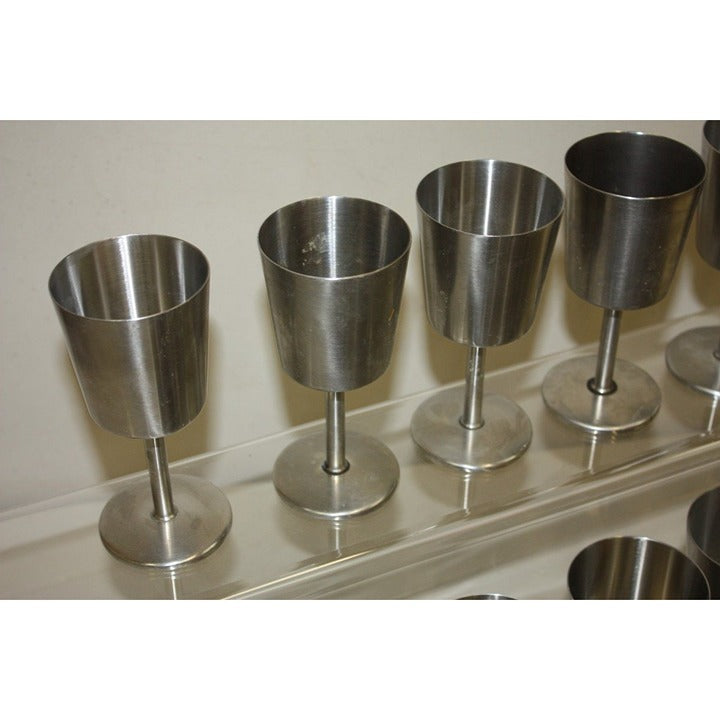 Vintage 1960s Old Hall Stainless Wine Goblets Cups MCM Robert Welch Set of (24)