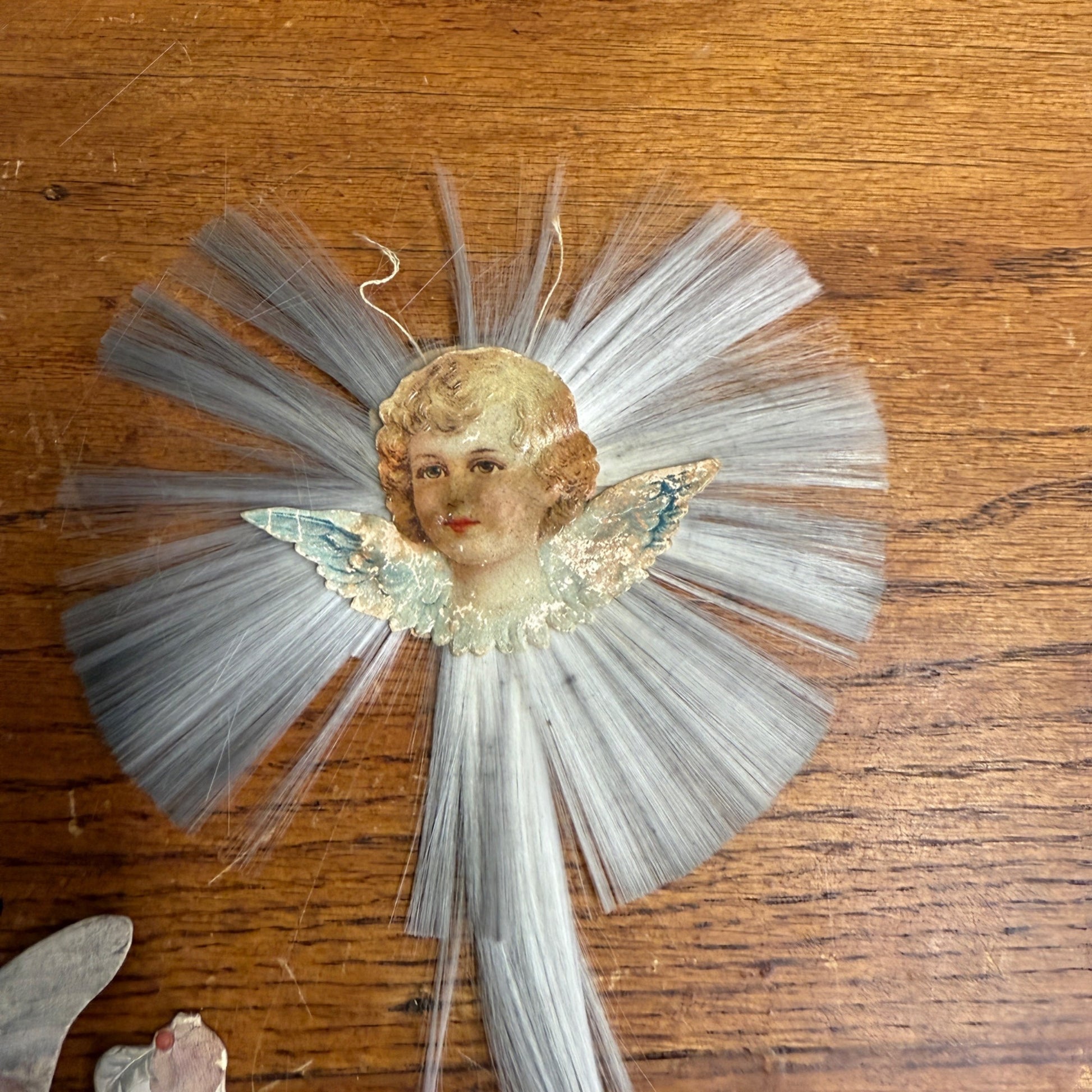Lot Victorian Spun Cotton Ornaments Angels Christmas Xmas Decor