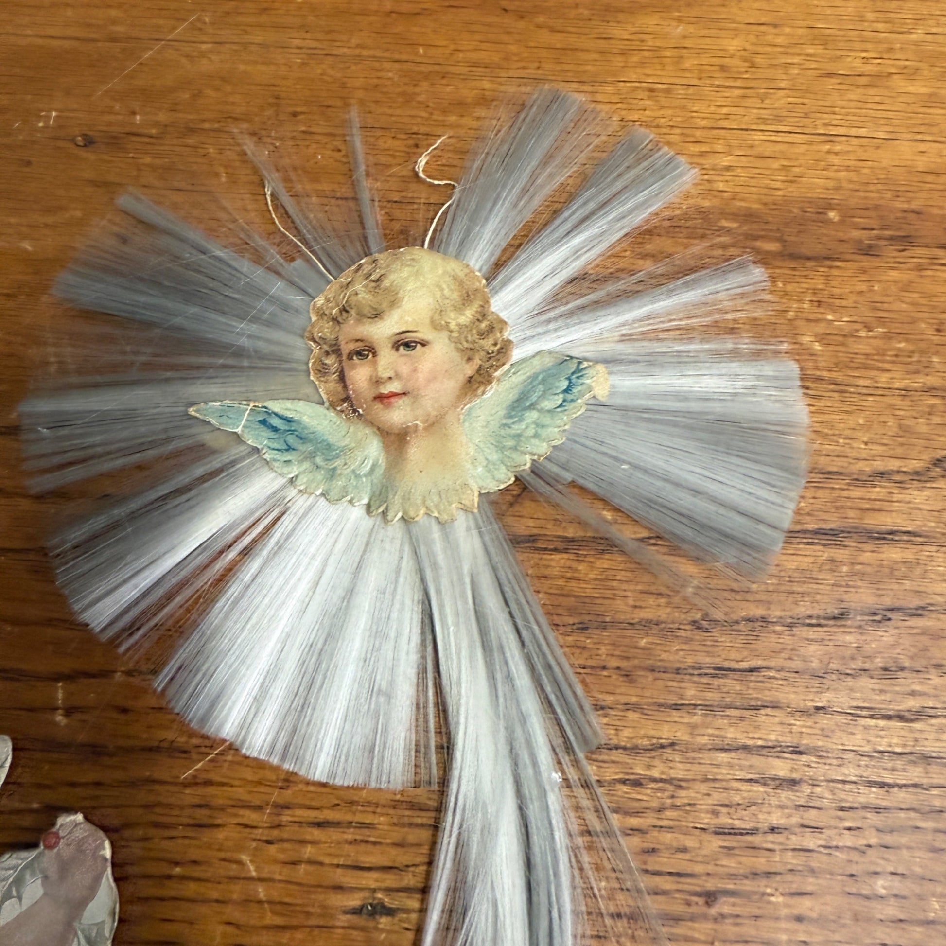 Lot Victorian Spun Cotton Ornaments Angels Christmas Xmas Decor