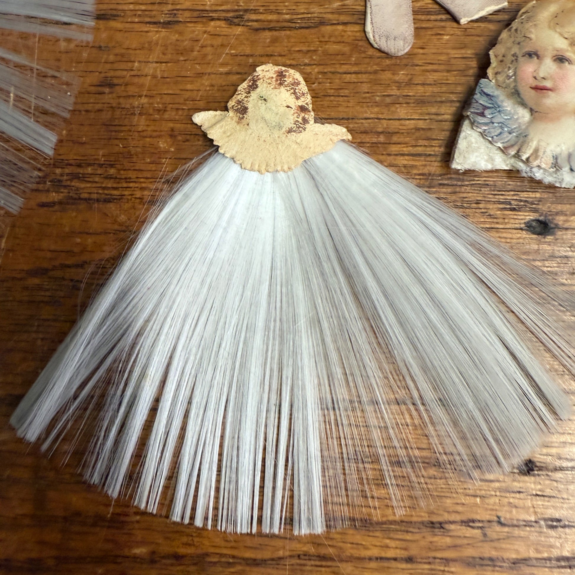 Lot Victorian Spun Cotton Ornaments Angels Christmas Xmas Decor