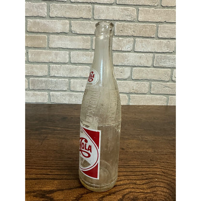 Vintage 1950s Pepsi Cola 12oz Glass Red White Soda Bottle - Greenville SC