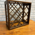 Vintage Oak Wooden Wine Rack 12-Bottle Holder Arts & Crafts / Mission Style