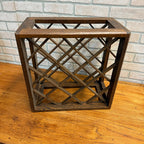 Vintage Oak Wooden Wine Rack 12-Bottle Holder Arts & Crafts / Mission Style