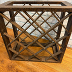 Vintage Oak Wooden Wine Rack 12-Bottle Holder Arts & Crafts / Mission Style