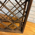 Vintage Oak Wooden Wine Rack 12-Bottle Holder Arts & Crafts / Mission Style