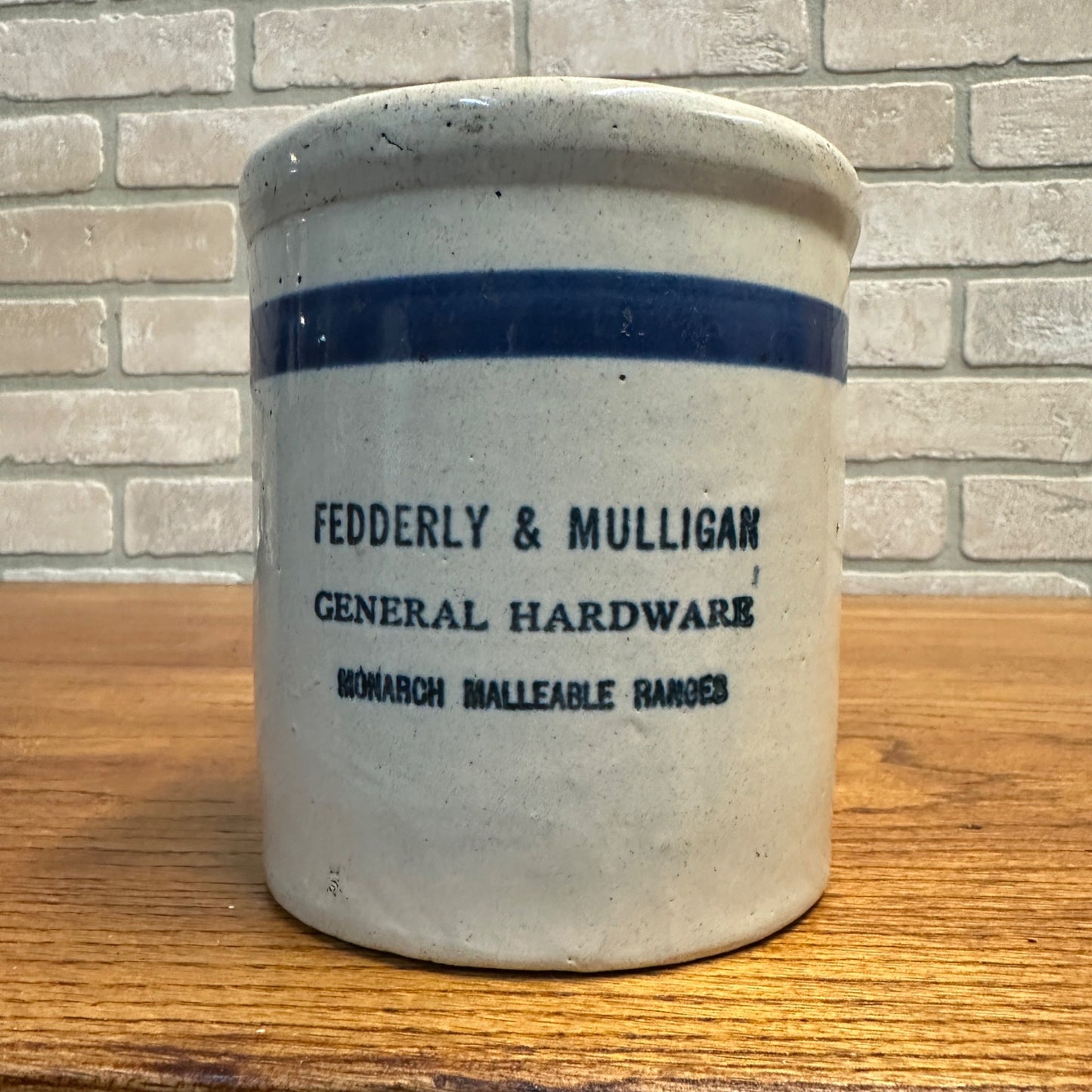 Red Wing Advertising Beater Jar Fedderly Mulligan Monarch Ranges Wisconsin Dells