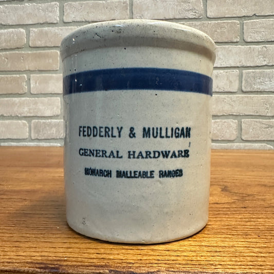 Red Wing Advertising Beater Jar Fedderly Mulligan Monarch Ranges Wisconsin Dells