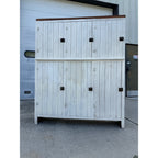 Large Vintage Primitive Farmhouse Wood Storage Cabinet Cupboard Kitchen Pantry