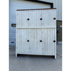 Large Vintage Primitive Farmhouse Wood Storage Cabinet Cupboard Kitchen Pantry