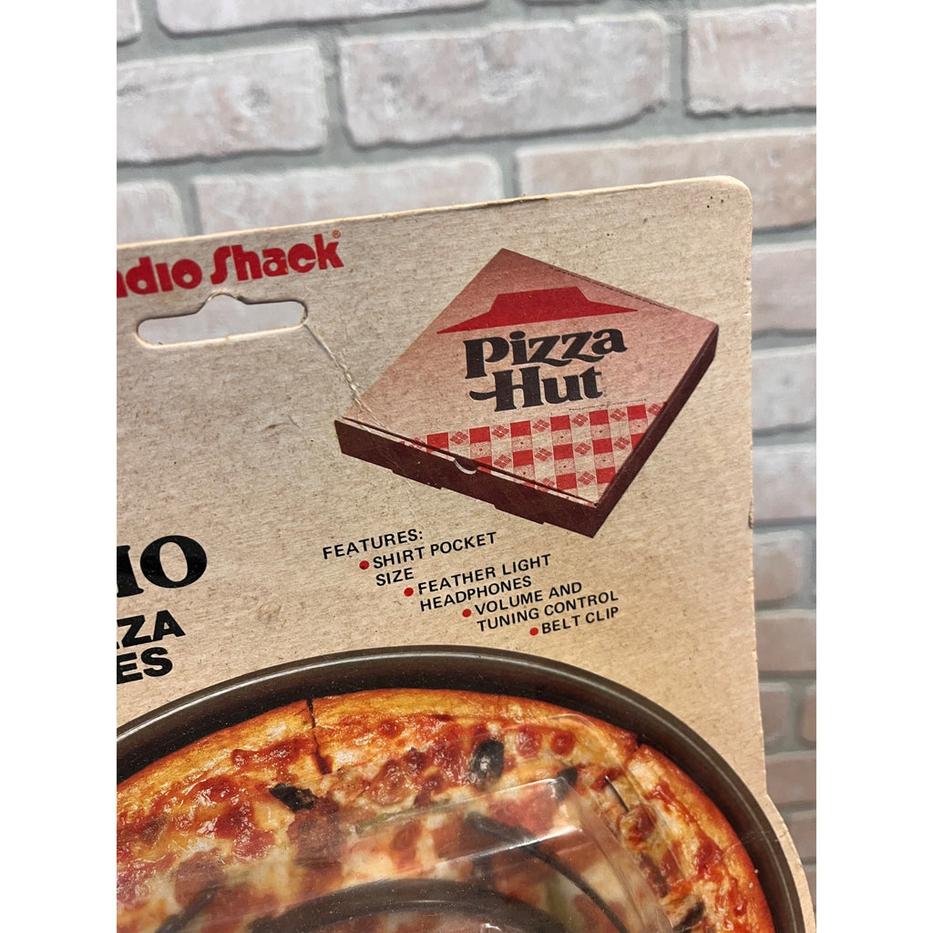 Vintage 1986 Pizza-Hut AM Transistor Radio with Headset - In Package