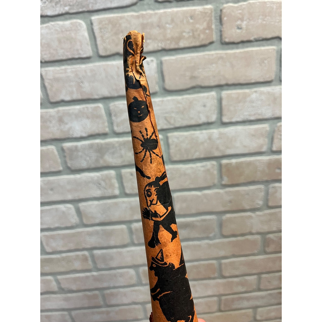 Vintage 1920s Halloween German Paper Party Horn Noisemaker Witch JOL Cat Witch