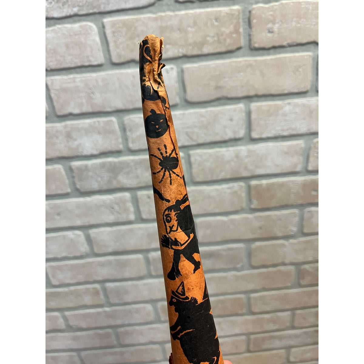 Vintage 1920s Halloween German Paper Party Horn Noisemaker Witch JOL Cat Witch