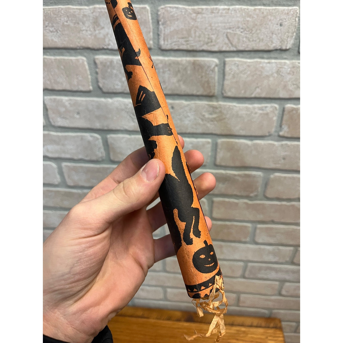 Vintage 1920s Halloween German Paper Party Horn Noisemaker Witch JOL Cat Witch
