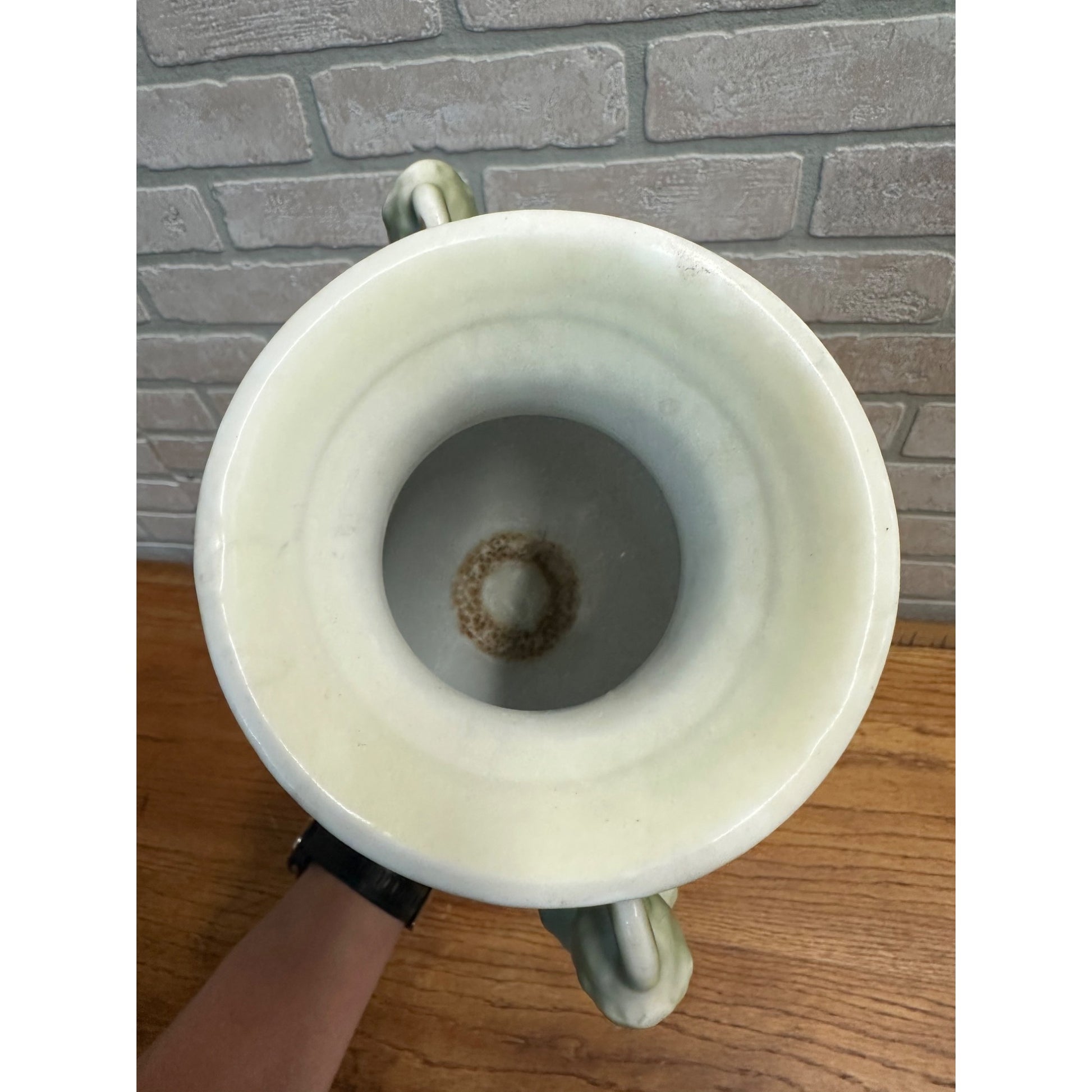A & C Bavaria Hand-Painted Porcelain Urn Signed by A. Koch Woman Figural Handle