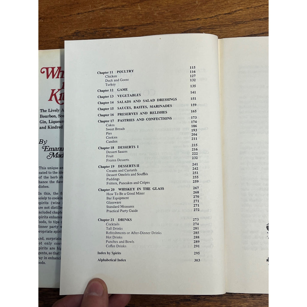 Whiskey in the Kitchen Cookbook Hardcover 1968 Emanuel & Madeline Greenberg