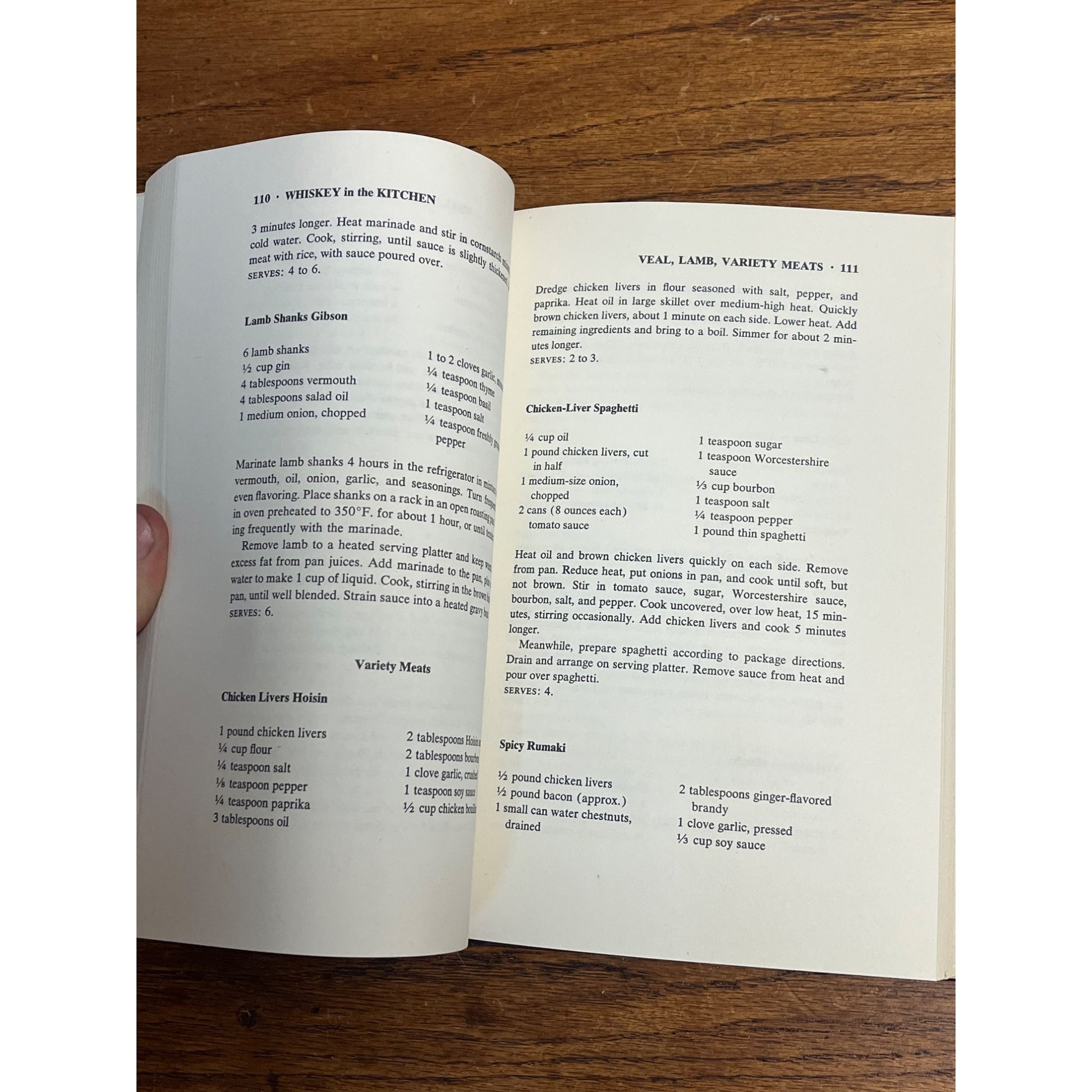 Whiskey in the Kitchen Cookbook Hardcover 1968 Emanuel & Madeline Greenberg