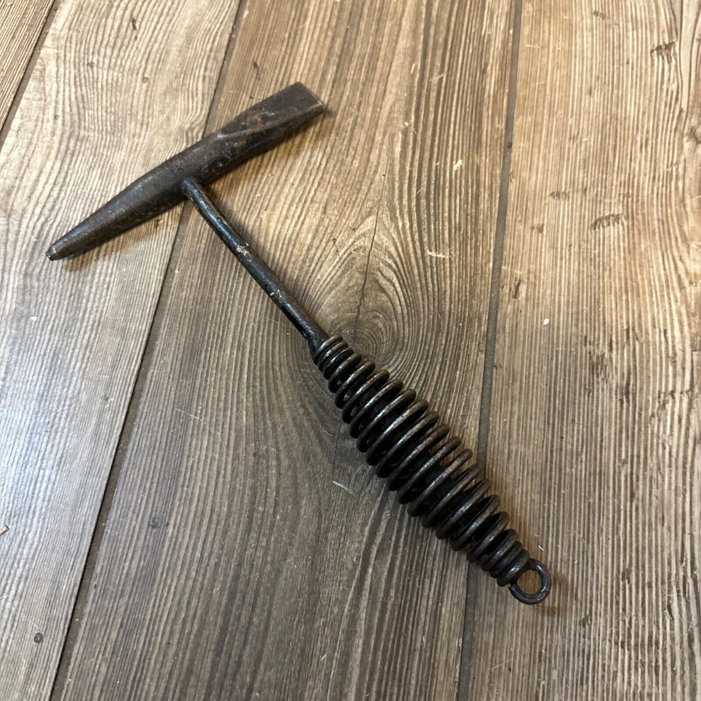 Vintage Welding Chisel Chipping Hammer Tool w/ Spring Coil Handle