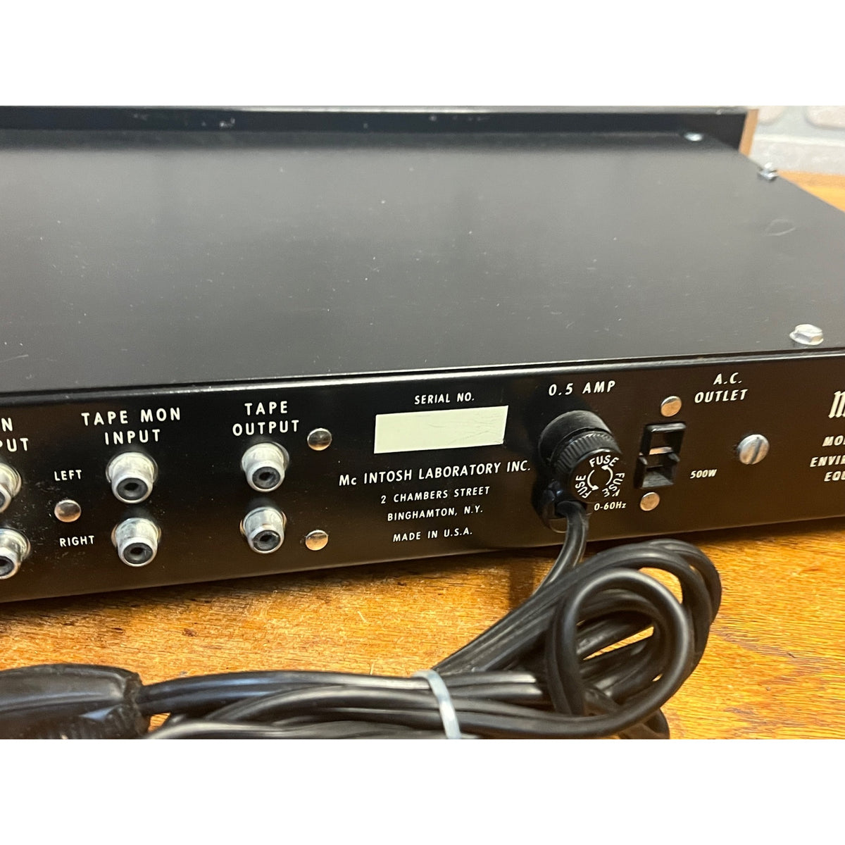 Vintage McIntosh MQ 101 Environmental Equalizer MQ101 - Untested