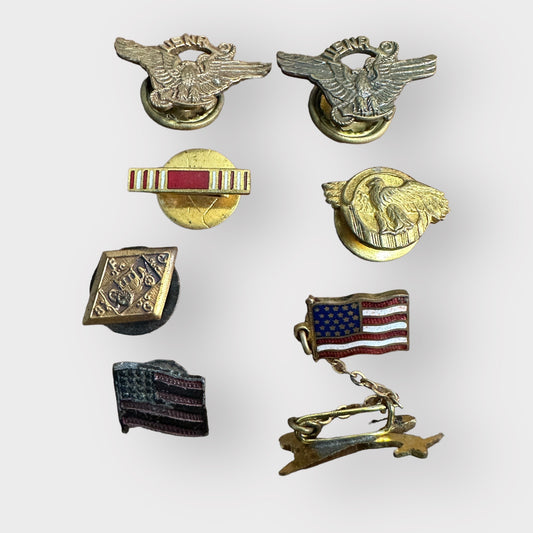 Vintage Estate Lot US Navy / Military  Lapel Pins Navy Reserve Ruptured Duck ++