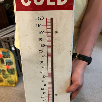 Vintage Dr. Pepper Soda Advertising 26” Thermometer Sign General Store Soda Pop