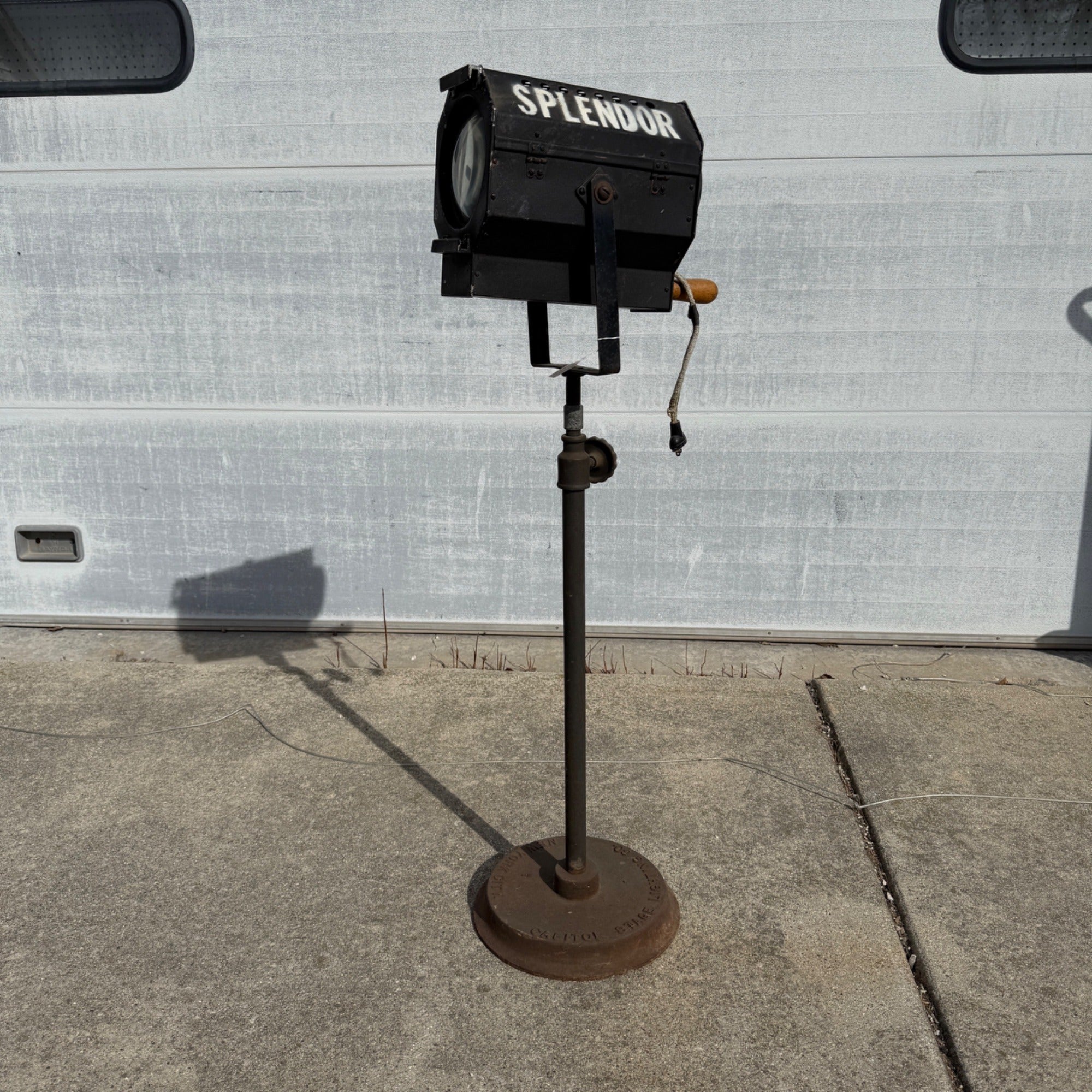 Vintage Capitol "Splendor" Industrial Art Deco Theater Spotlight Stage Lamp