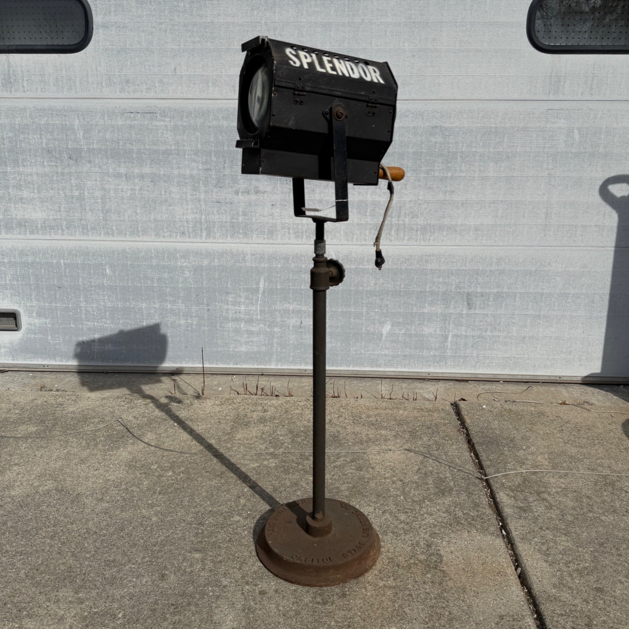 Vintage Capitol "Splendor" Industrial Art Deco Theater Spotlight Stage Lamp