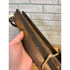 Antique Wood and Metal Ice Skates Early 1800's Primitive Cabin Decor