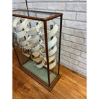 Antique Wood and Glass Mercantile Arrow Collar Store Display / Vintage Clothing / Haberdashery