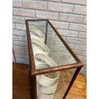 Antique Wood and Glass Mercantile Arrow Collar Store Display / Vintage Clothing / Haberdashery