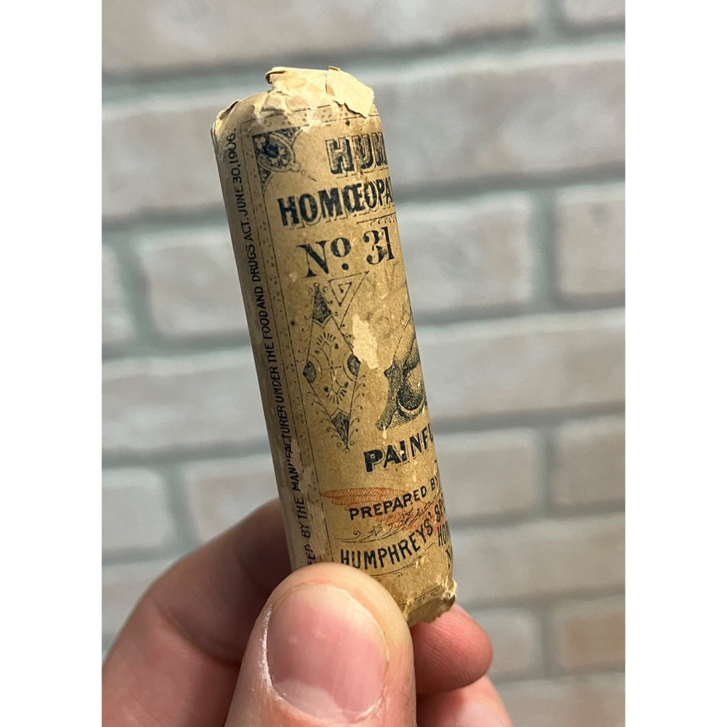 Vintage Humphrey's Homeopathic Sample Glass Quack Medicine Bottle No. 13 Menses