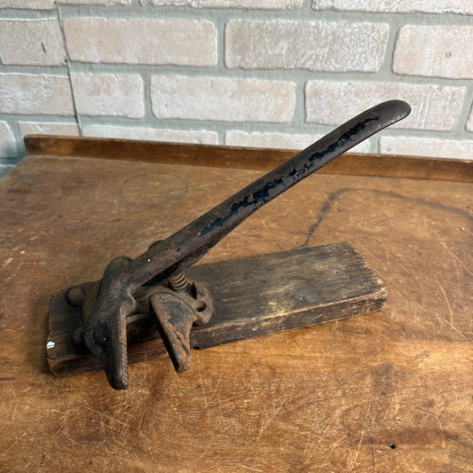 Vintage Cast Iron Nut Cracker Lever Action - Works - Antique Old 1930s