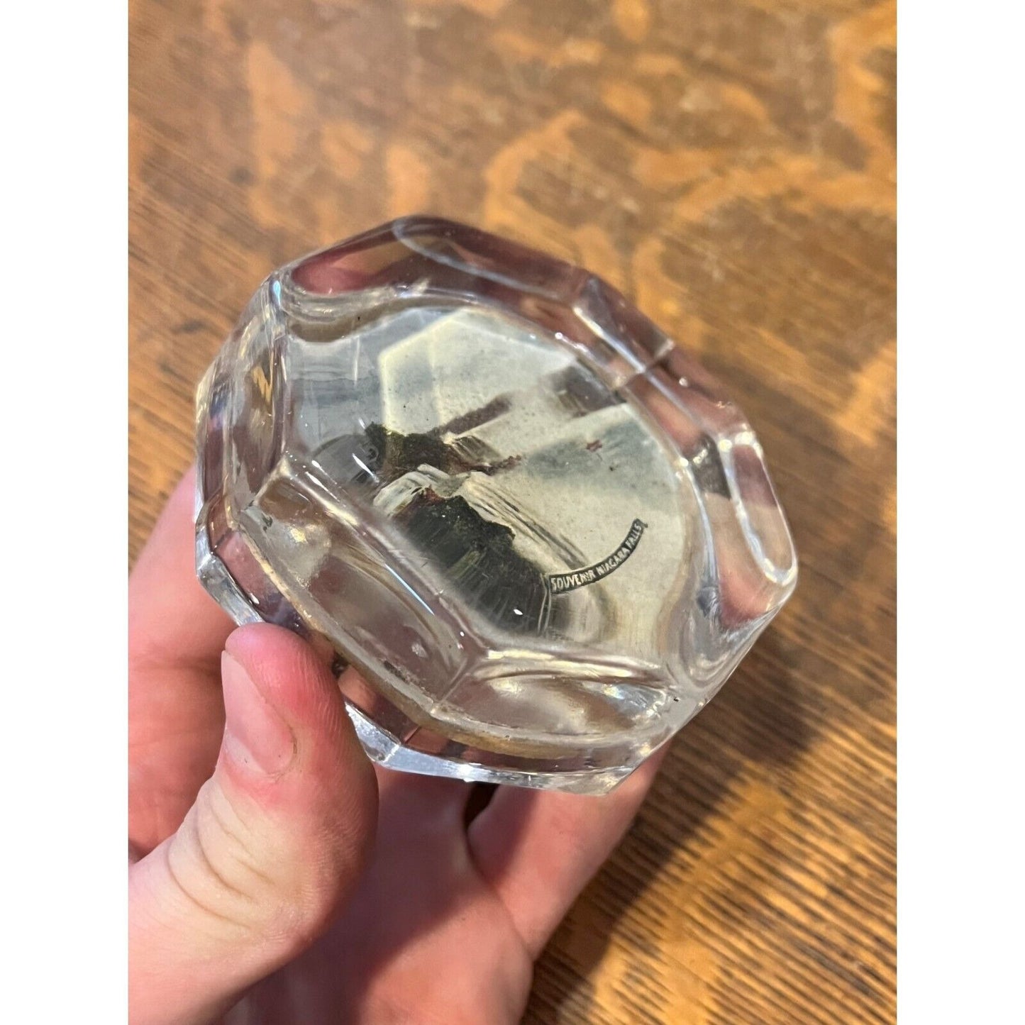 Vintage Early 1900s Niagara Falls Souvenir Glass Paperweight