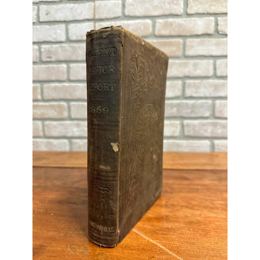 Antique 1859 US Patent Office Reports Agriculture Hardcover Book