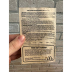 Vintage McDonald's Magic Candle Kids Sundae Coupon August 1984