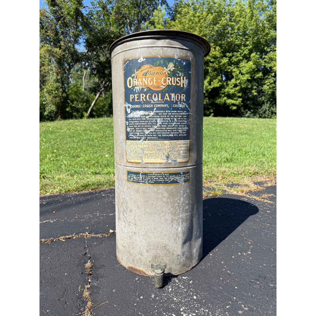 RARE Vintage Early 1900s Ward's Orange Crush Sugar Percolator General Store Sign