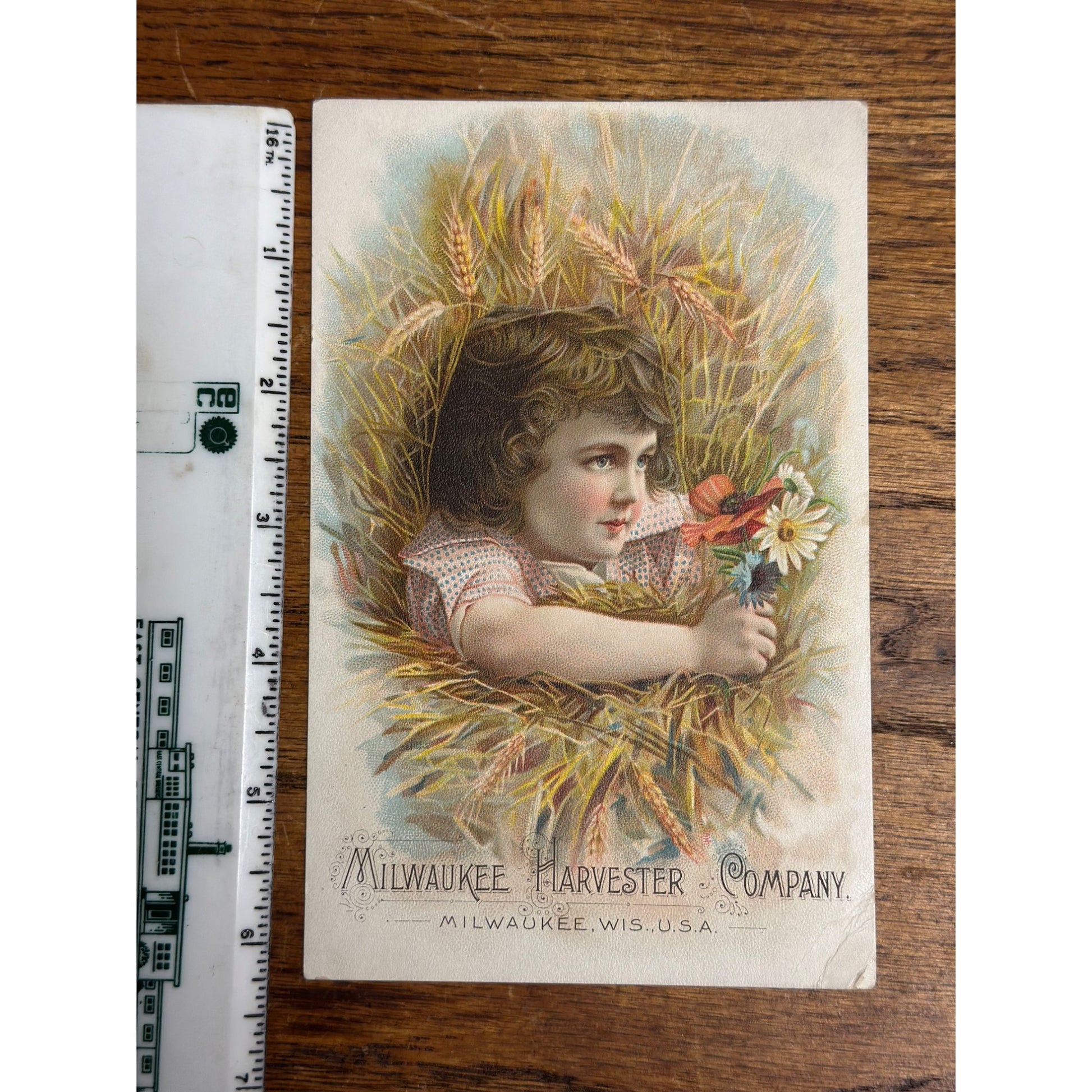 Antique Victorian Advertising Trade Card - Milwaukee Harvester Company Wis