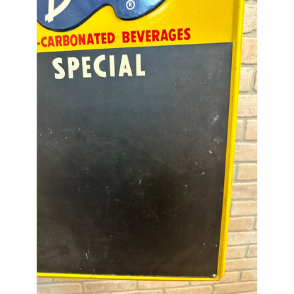 VINTAGE DRINK BIRELEY'S NON CARBONATED BLACKBOARD ADVERTISING TIN MENU SIGN SODA