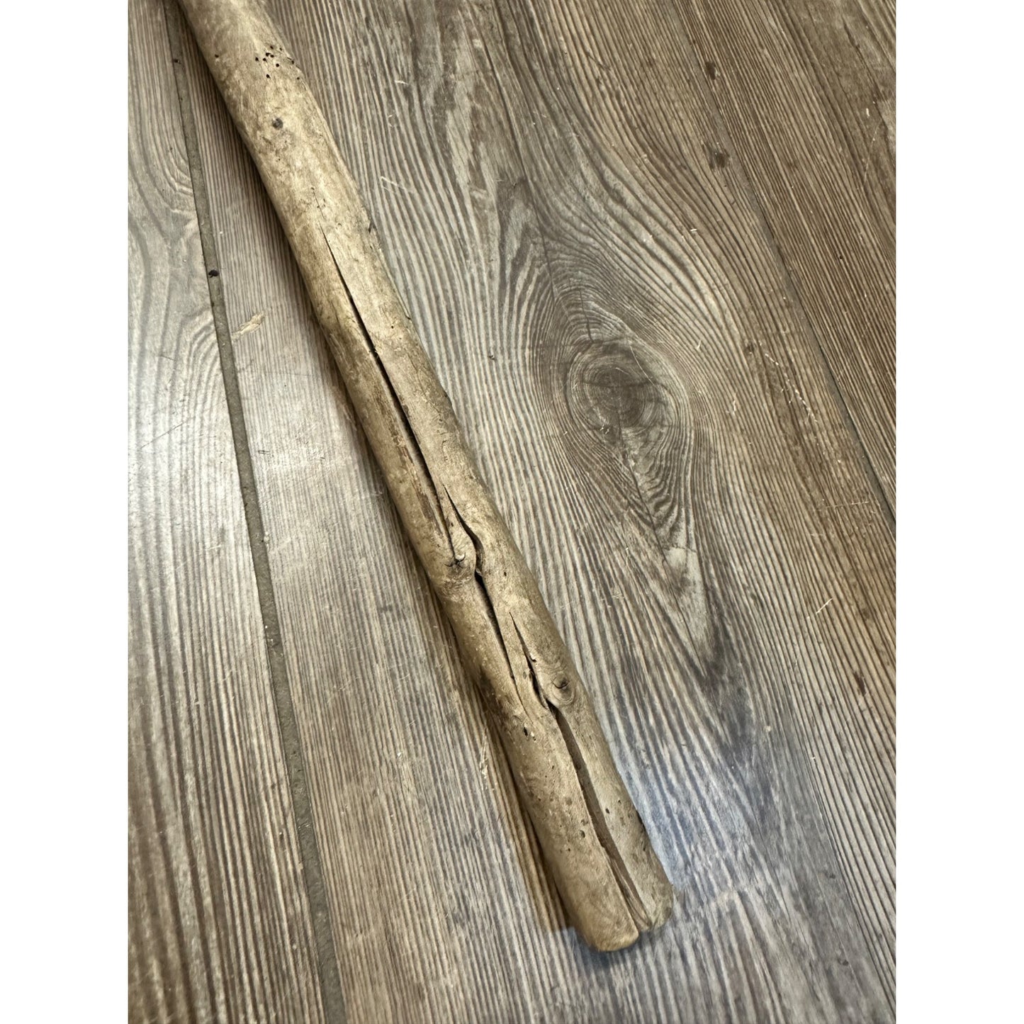 Antique Primitive Farm Sickle Corn Knife Scythe Tool w/ Handmade 28" Wood Handle