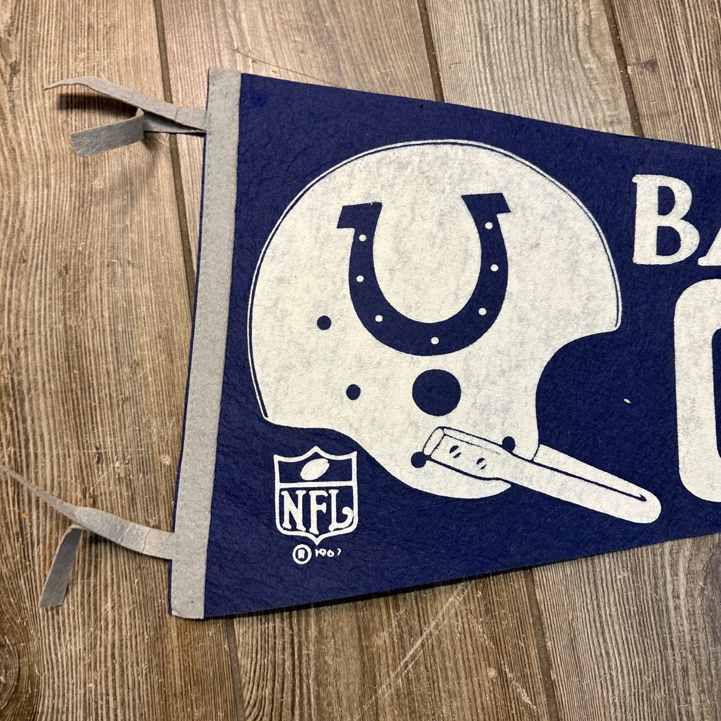 1967 NFL Baltimore Colts Football Large Felt Pennant