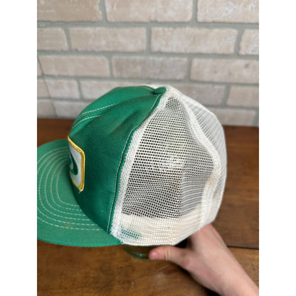 VINTAGE GREEN LAYNE MESH AGRICULTURE FARM TRUCKER CAP HAT USA