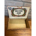 Vintage Wooden Cigar Box "Silver Ash" Advertising Ullrich Campbellsport Wisconsin