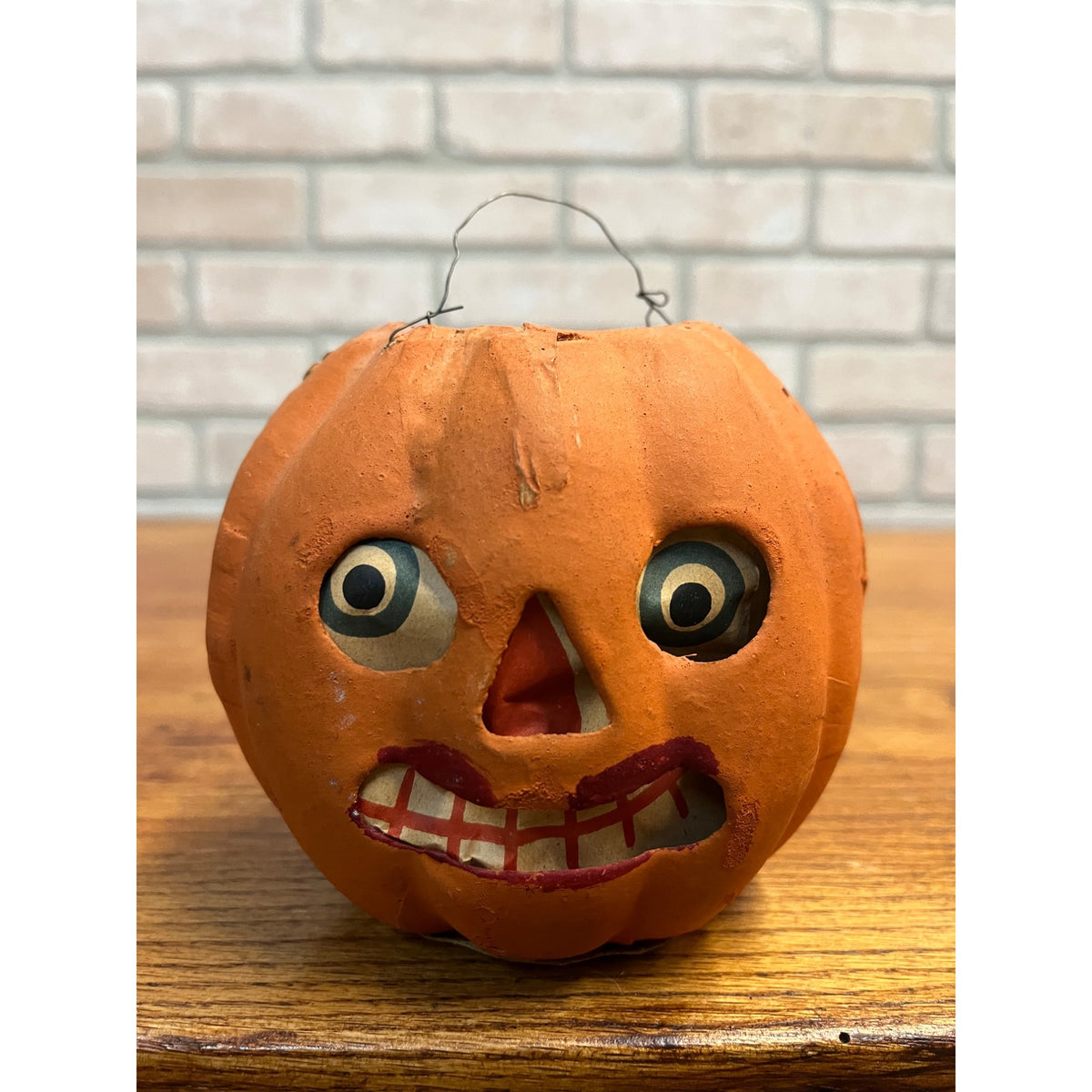Antique Vintage Halloween German Jack o' Lantern JOL 4" Pressed Cardboard