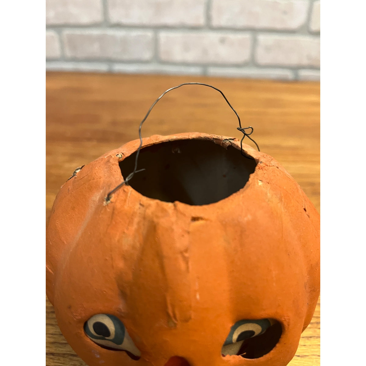 Antique Vintage Halloween German Jack o' Lantern JOL 4" Pressed Cardboard